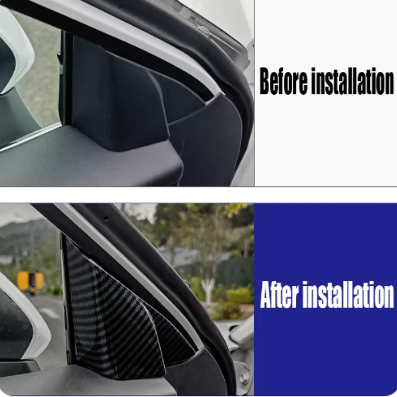For Toyota Camry XV80 2024 Car door A pillar triangular cover Front window horn decorative frame sticker Interior