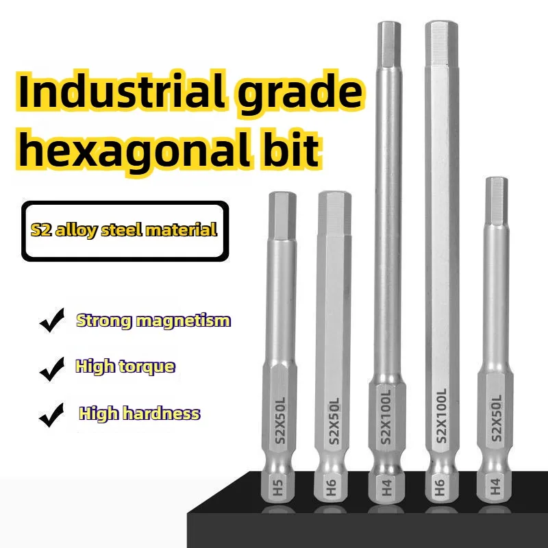 

Magnetic Hex Shank Allen Wrench Drill Bit 50mm 1/8 1/4 Electric Screwdriver Impact Tool Imperial Batch Head 4 Inch