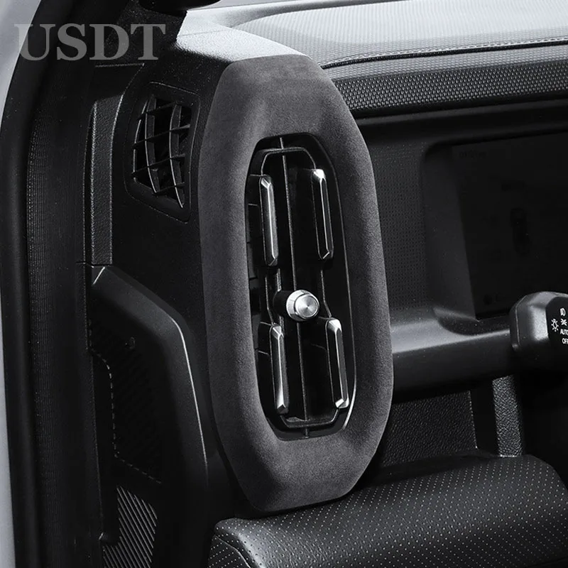 For Jetour T2 Traveler 2023 2024 Instrument Panel Left and Right Air Outlet Frames Suede Cover Interior Accessories