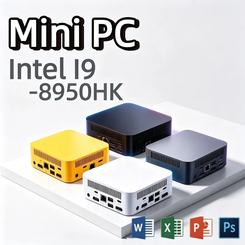 Mini PC 16GB RAM 1/2TB SSD Intel Core I9-8950HK  Small Pocket Computer WIFI6 BT5.2 4K Desktop PC Gaming Computer