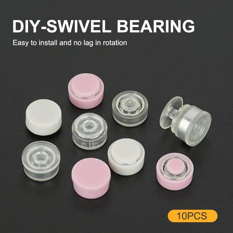 10Pcs Rotatable Transfer Bead Nail Decoration Spinning Nail Charms Manicure Rotating Jewelry Accessory Rotating Bearing