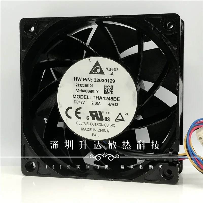 

+Новый 12 см для вентилятора 120 мм 48 В Delta THA1248BE 12038 120x120x38 мм DC 48 В 2,5 А 4-контактный высокоскоростной вентилятор охлаждения CFM с воздушным потоком