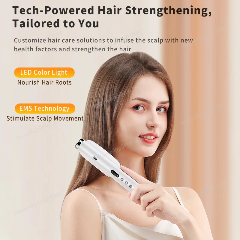 Electric Scalp Medication Application & Massage Comb - EMS Scalp Medication Applicator with Removable Water Tank hair mask hair