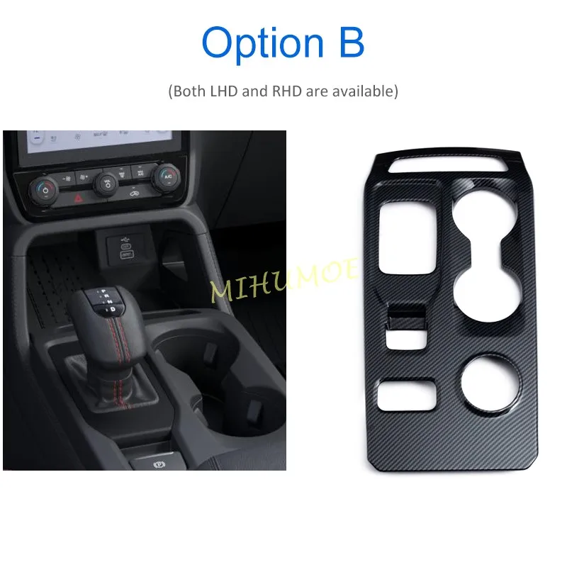 Voor Ford Ranger 2024-2025 Everest 2023-2024 Middenconsole Versnellingspookpaneel Cover Trim Accessoires Koolstofvezel Stijl LHD & RHD