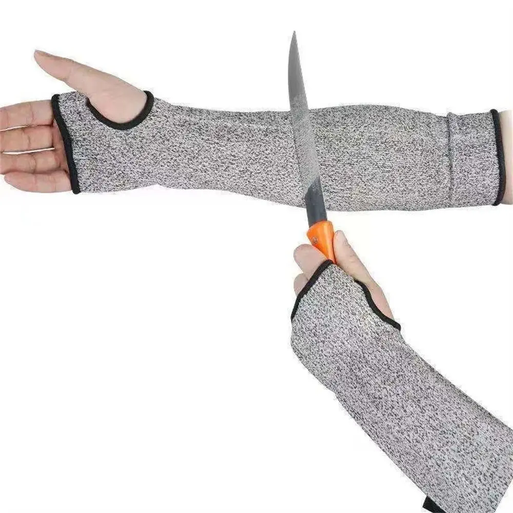 1Pc Practical Cut Resistant Anti-cut Gloves Anti-Puncture HPPE Work Gloves Level 5 Safety Flexible Arm Sleeve Cover