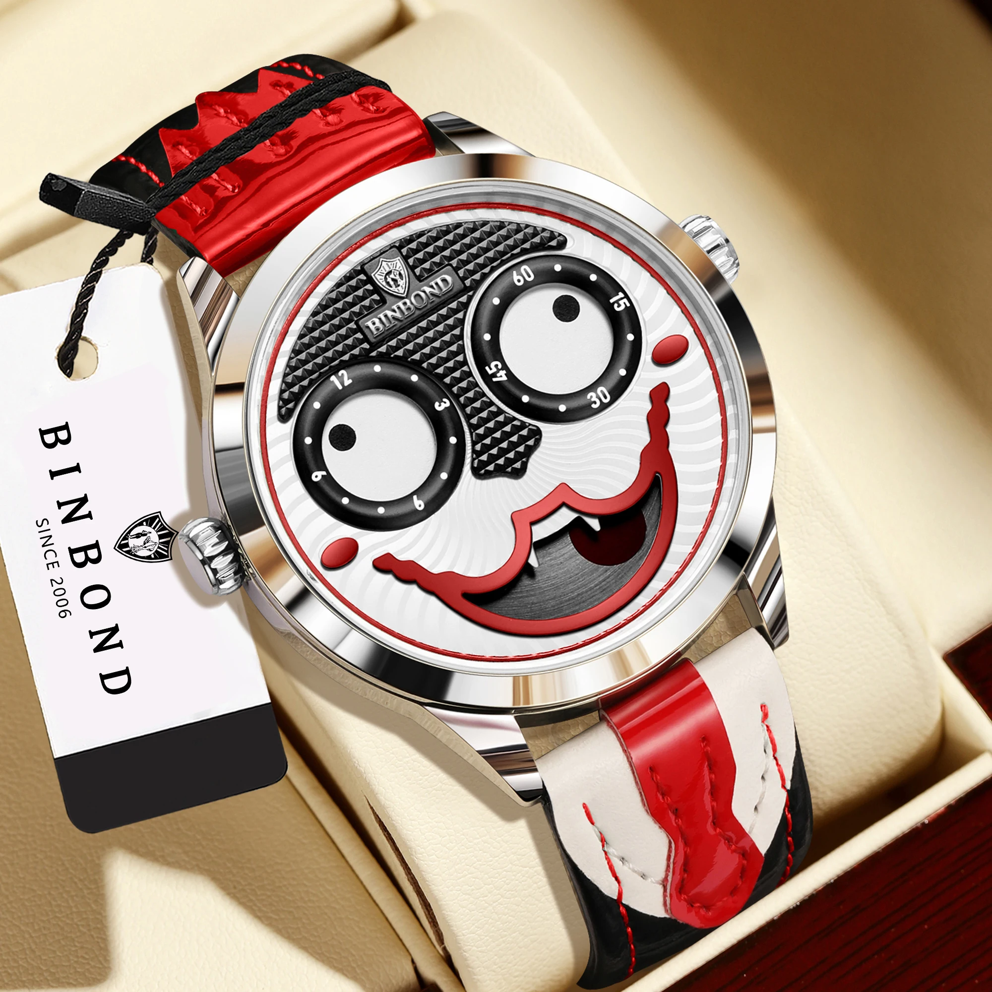 BINBOND Luksusowy Wodoodporny  – Luxury Watch Leather Strap recenzja i cena