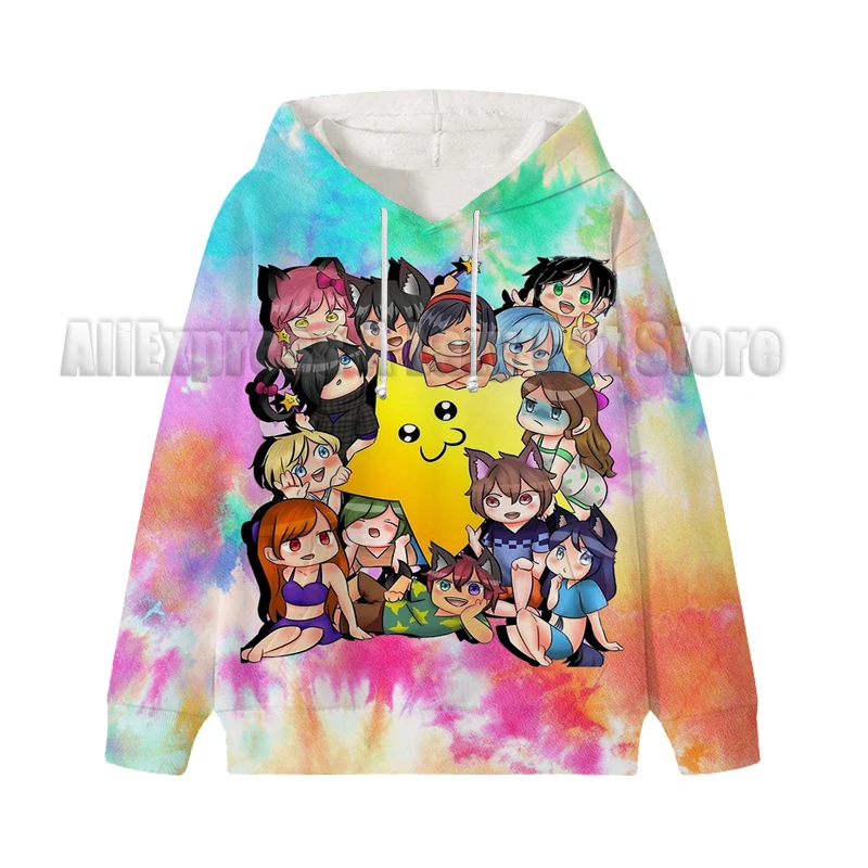 Aphmau Meows Cat Sweatshirts Cartoon Meemeow Hoodie Children Donut Cat Clothes Kid Girl Boy Streetwear Baby Casual Hoody