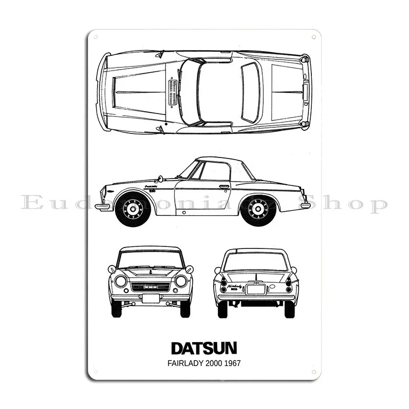 BNW Datsun Fairlady 2000 1 Metal Signs Cinema Kitchen Wall Custom Club Tin Sign Poster