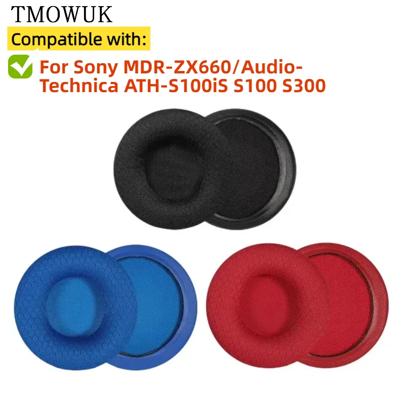 

1 Pair Replacement Foam Ear Pads Pillow Cushion Cover for Sony MDR-ZX660/Audio-Technica ATH-S100iS S100 S300 Headsets