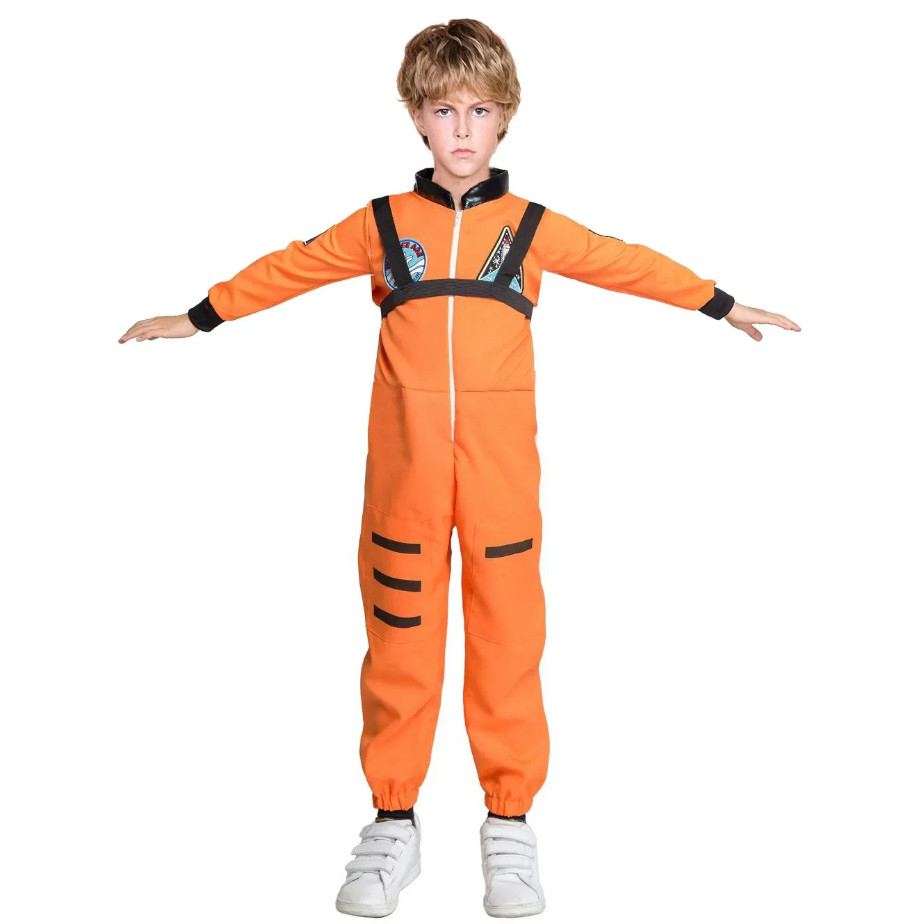 

Astronaut Costume Kids Orange Pilot Cosplay Clothes Children Jumpsuit Space Suit Spaceman Outfits Hallowee Carnival Costume