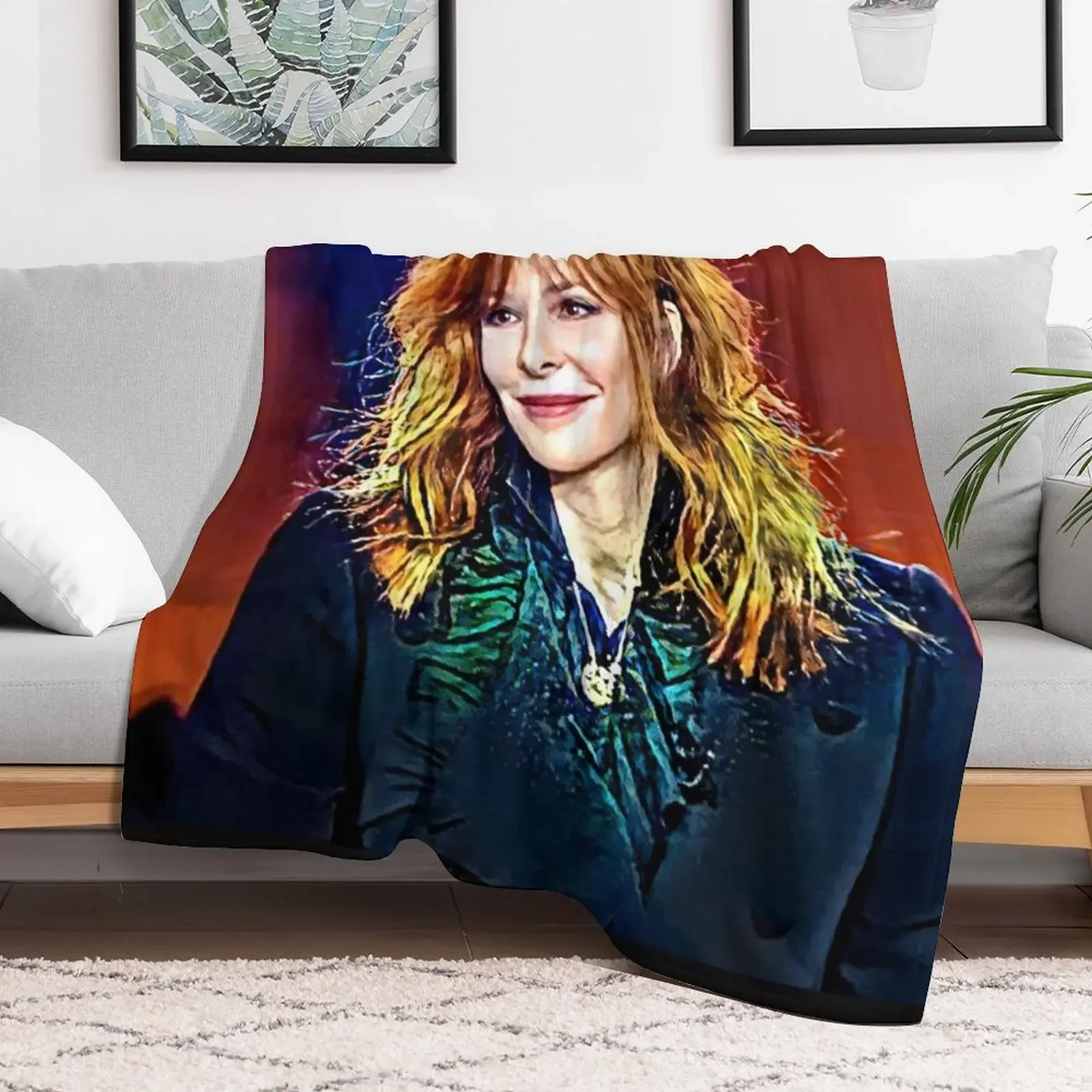 Mylène Farmer - Variety artist Throw Blanket Shaggy Hairys warm winter Kid'S Blankets