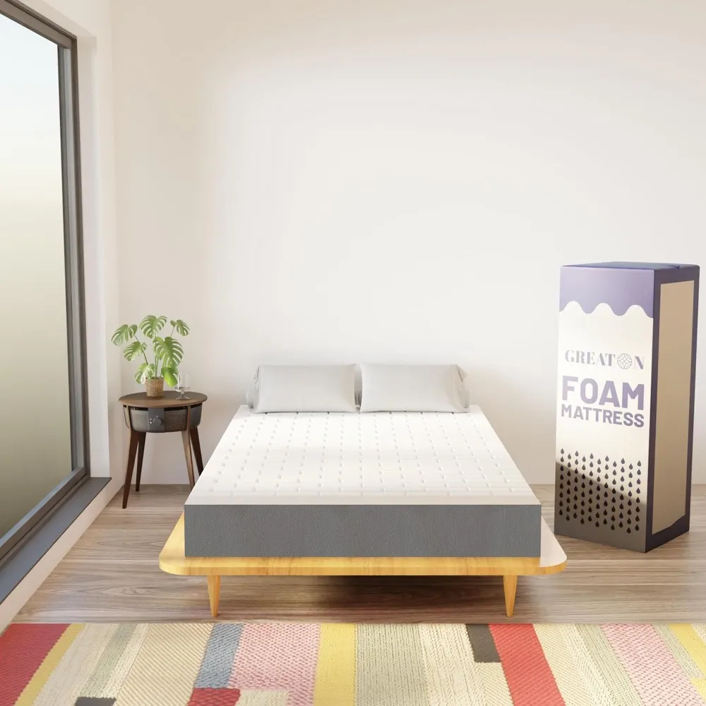 

5-Inch Twin size Medium Firm High Density Foam Mattress, Cool Sleep, Supportive and Pressure Relief, Mattresses