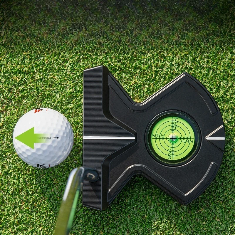 Golf club, male and female level putter, large head forged aluminum slope detection line of sight putter