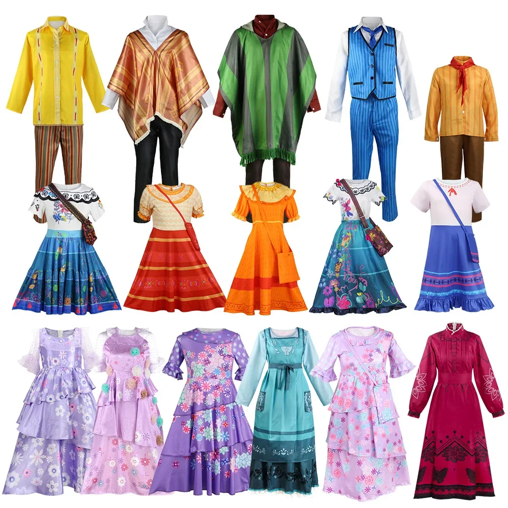 

Anime Movies Encanto Mirabel Antonio Isabella Camilo Brulo Princess Felix Pepa Dolores Luisa Cosplay Costume Adult Kids Dress