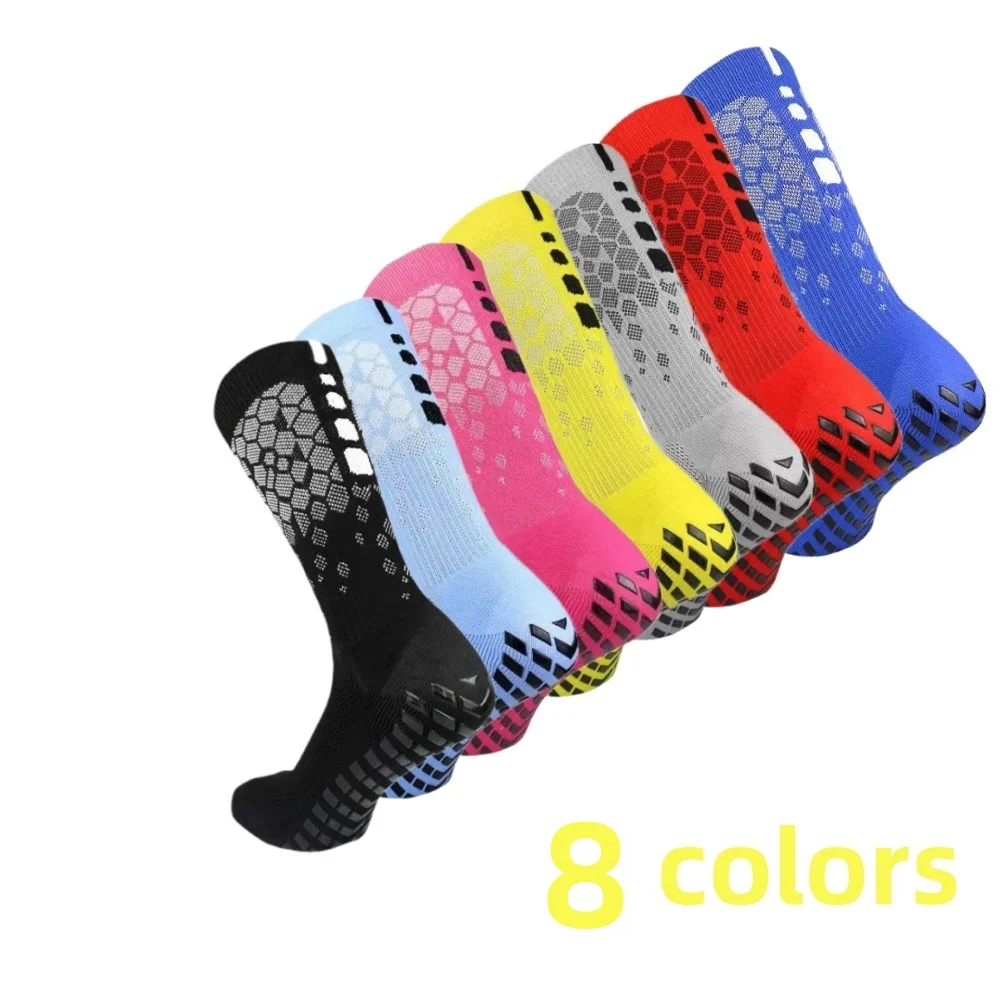 

3 пары дышащих футбольных носков для мужчин и женщин, спортивные носки, нескользящая силиконовая подошва, футбольные бейсбольные носки, спортивные носки для йоги на открытом воздухе