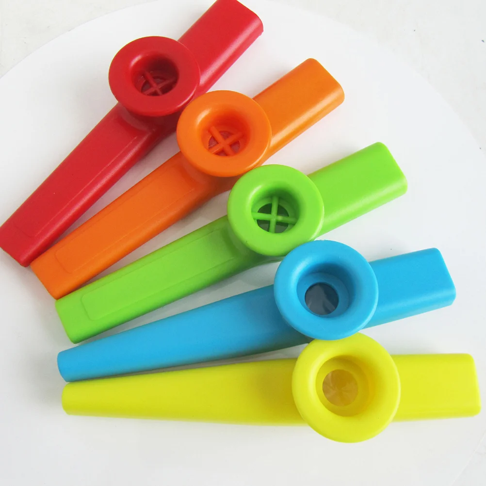 10 Pcs Portable Metal Kazoo Child Musical Instruments Toys Kazoos Plastic for Kids