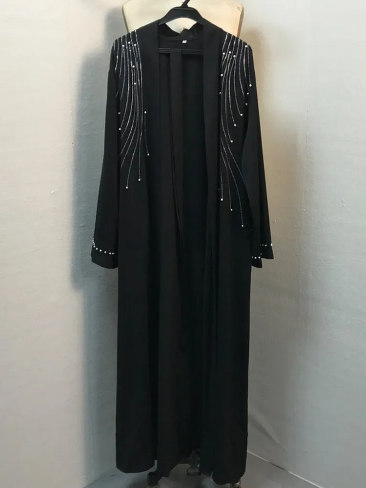 One Piece Ramadan Abaya para Mulheres, Eid Mubarak, Kimono Aberto, Dubai, Turquia, Islã, Kaftan, Roupas de Vestido Muçulmano, Abayas, Caftan Robe