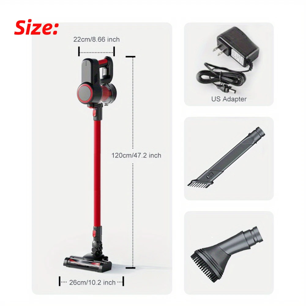 Wireless Handheld Vacuum Cleaners 13KPa Powerful Suction 120W LED Lighting Electric Sweeper Cordless Home 0.8L Dust Cleaner