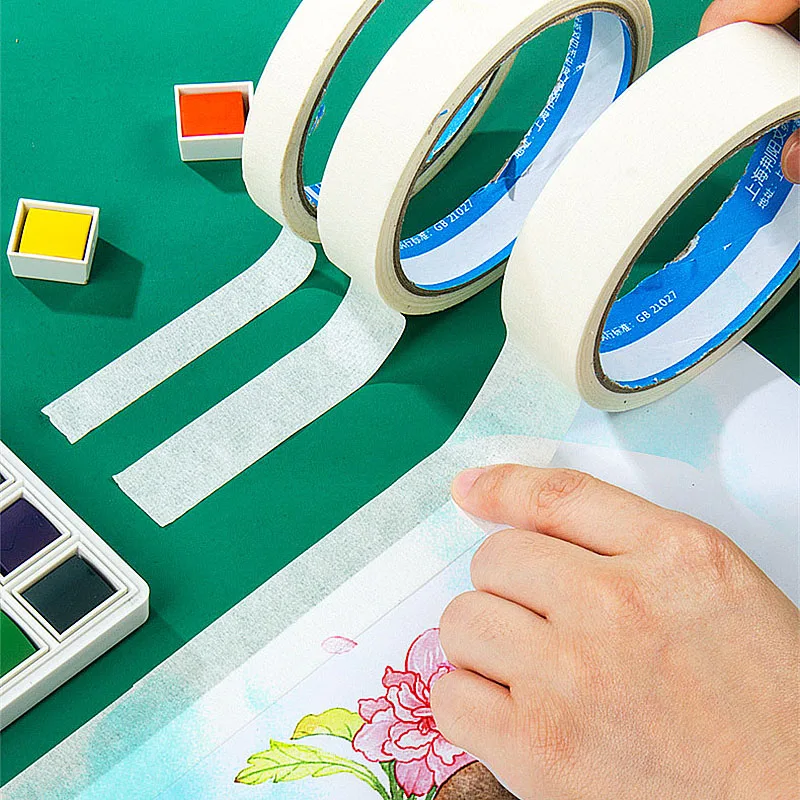 12/18mm Writable High Viscosity Masking Tape Easy Peel Off No Trace Removable Adhesive Tape For Artist Sketch Drawing