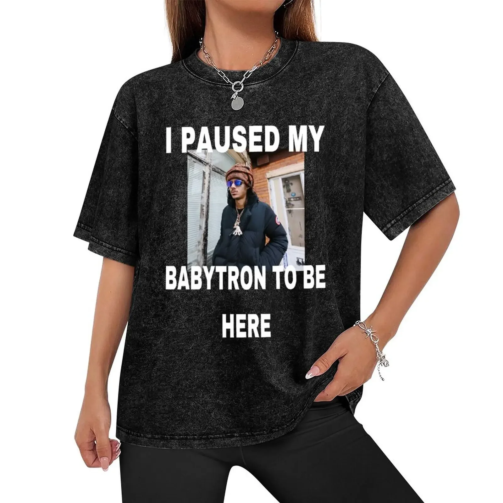 BabyTron I Paused My Baby Smoove T-Shirt quick-drying Aesthetic clothing korean fashion mens graphic t-shirts