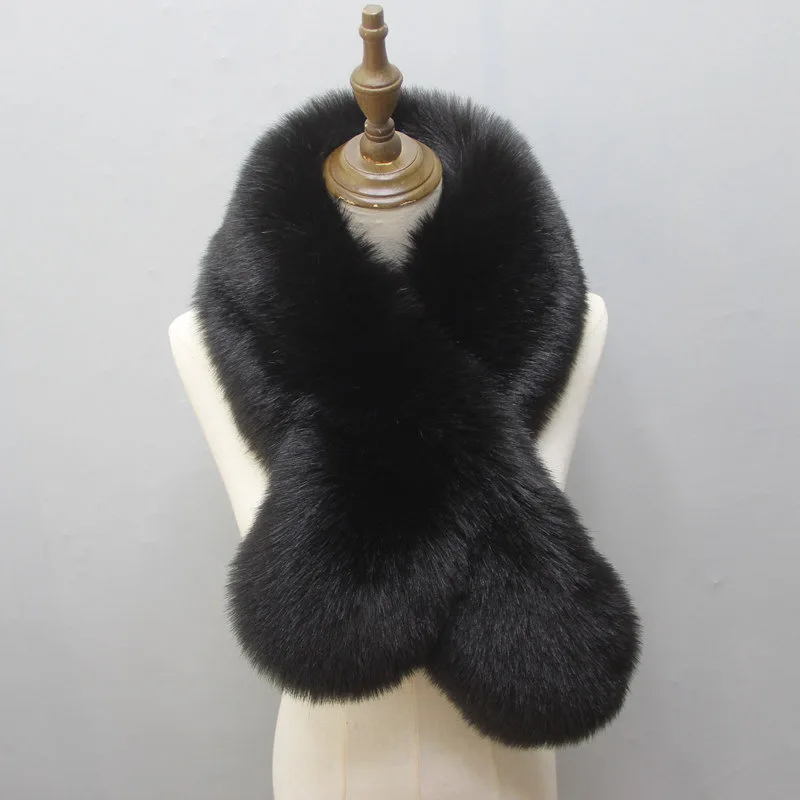 

Теплый шарф из искусственного кроличьего меха, плюшевый шарф с крестом для женщин, шарф из искусственного меха, зимний пушистый шарф для шеи, теплые для девочек, уличные толстые мягкие воротники