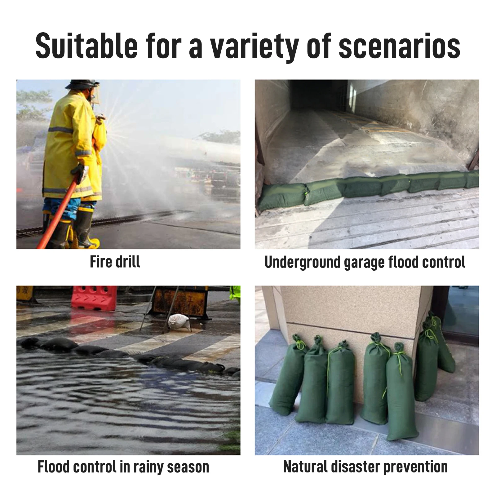 Flood Water Barrier Bag Durable Sandbag Garden Supplies Waterproof Thickened for Basement Garage Bag For Flood Protection