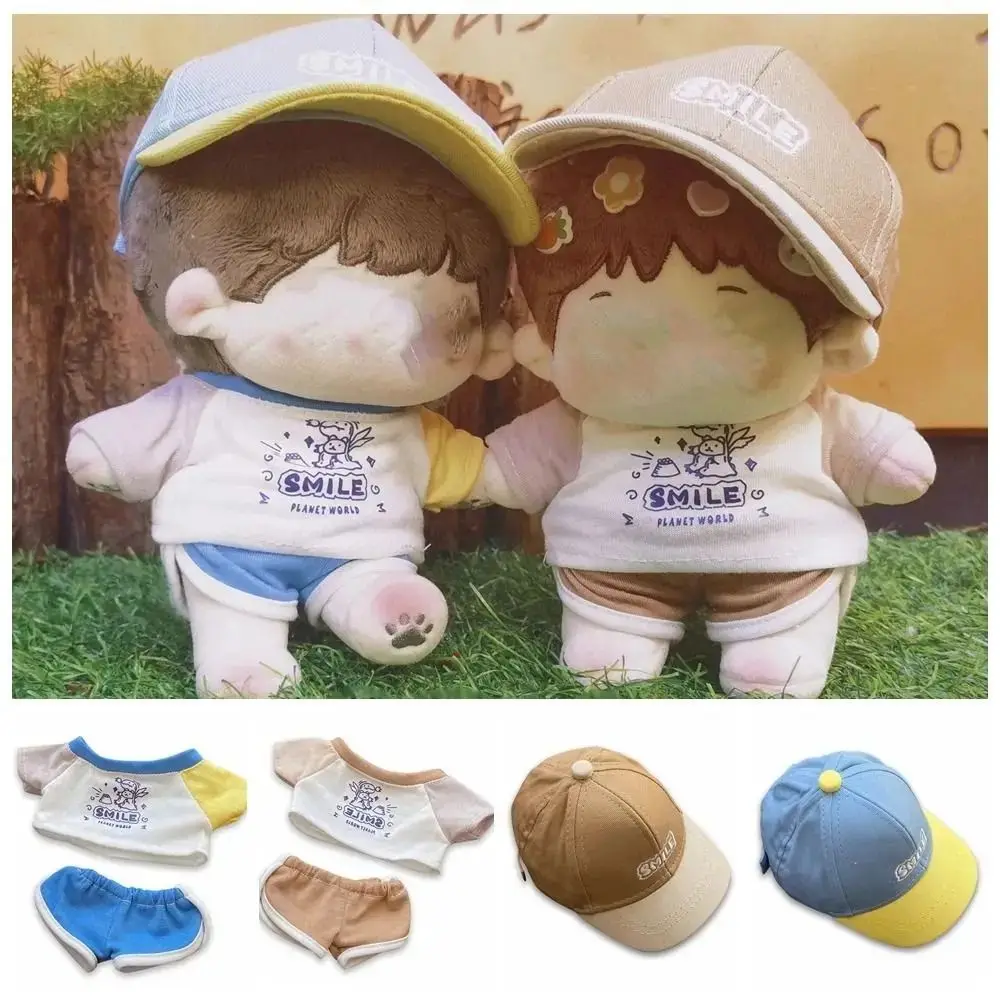 T-shirt 20CM Doll Sports Suit Shorts Cap Dolls Clothes T-shirt Shorts Cap Sports Suit Casual Doll Sportwear Children Gift