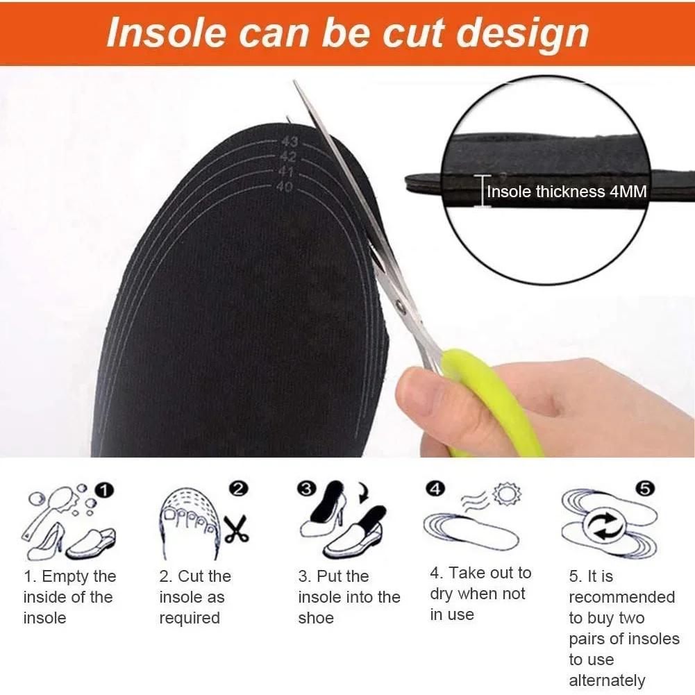 DurableHeating Insole Can Be Cut USB Foot Warmer Insole Charging Heating Insole