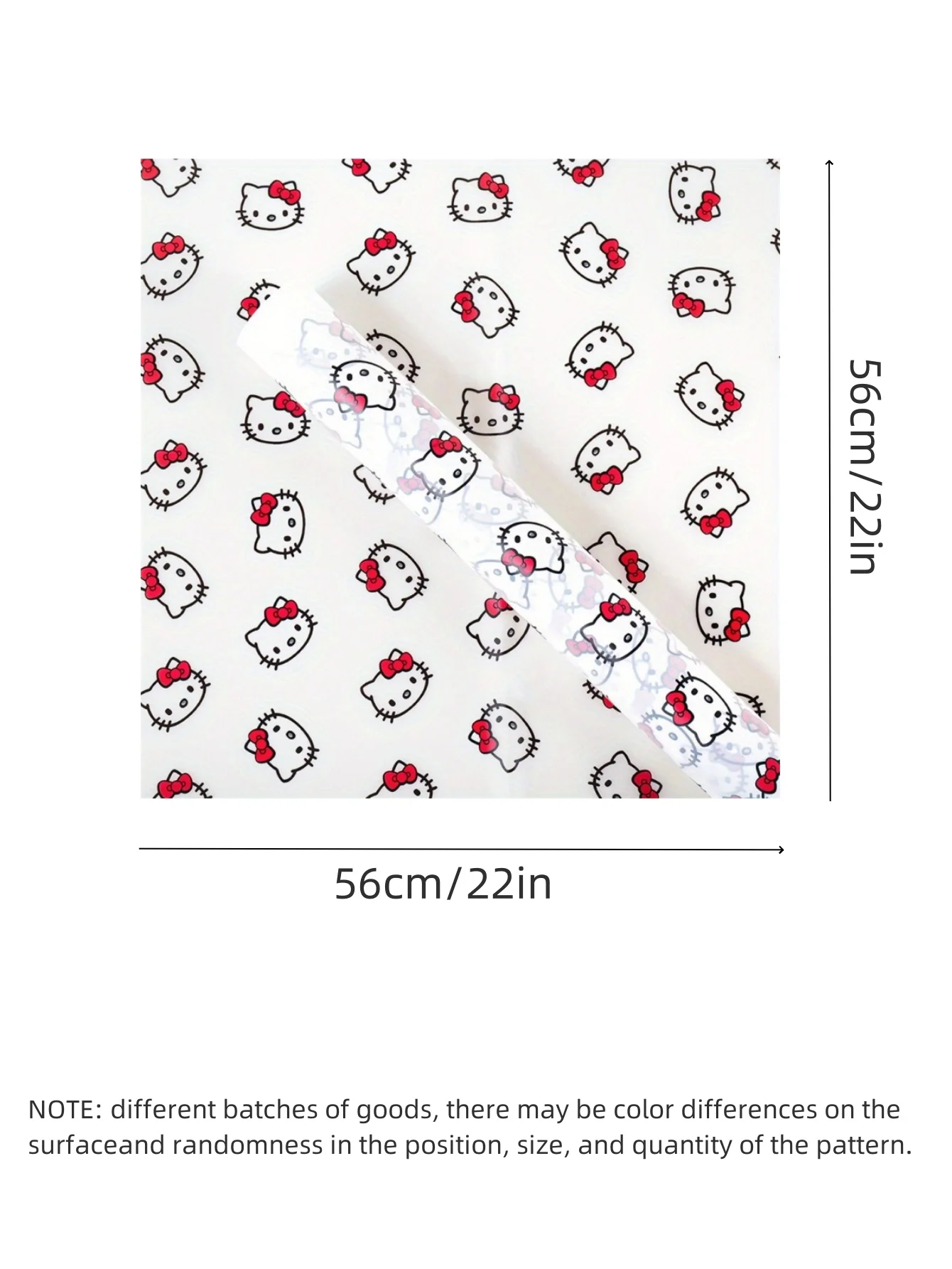 HelloKitty Cartoon Pattern Wrap Paper, folhas de embrulho impermeáveis com fita, presentes de artesanato DIY e bouque floral, 20 peças