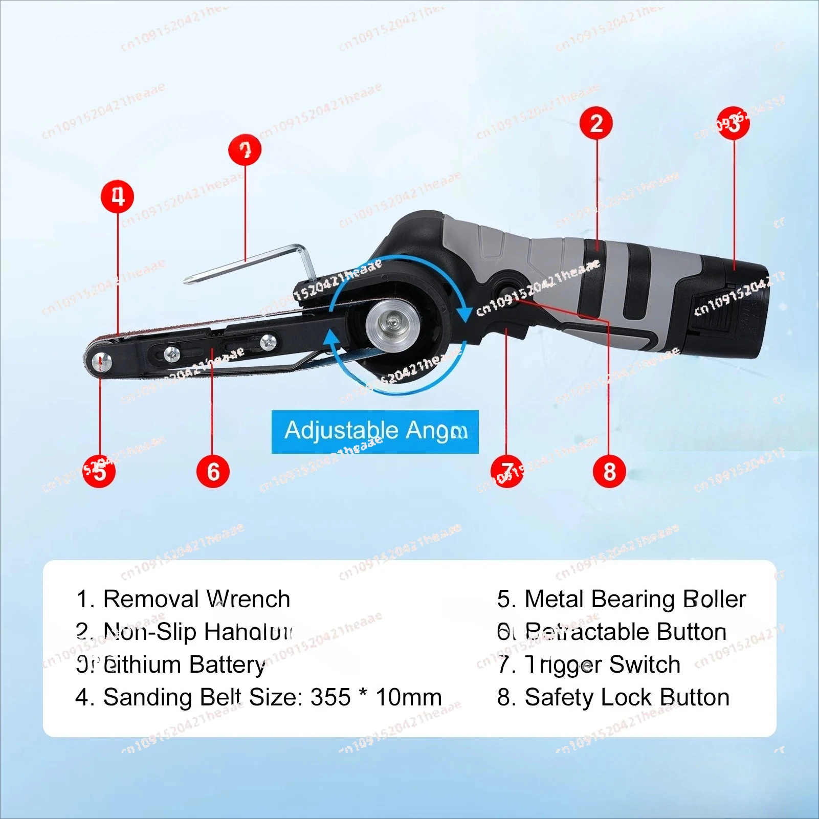 Suitable for  herramienta de amoladora angular  6500RPM, máquina  cinta arena, lijadora   tubo, pulidora de velocidad