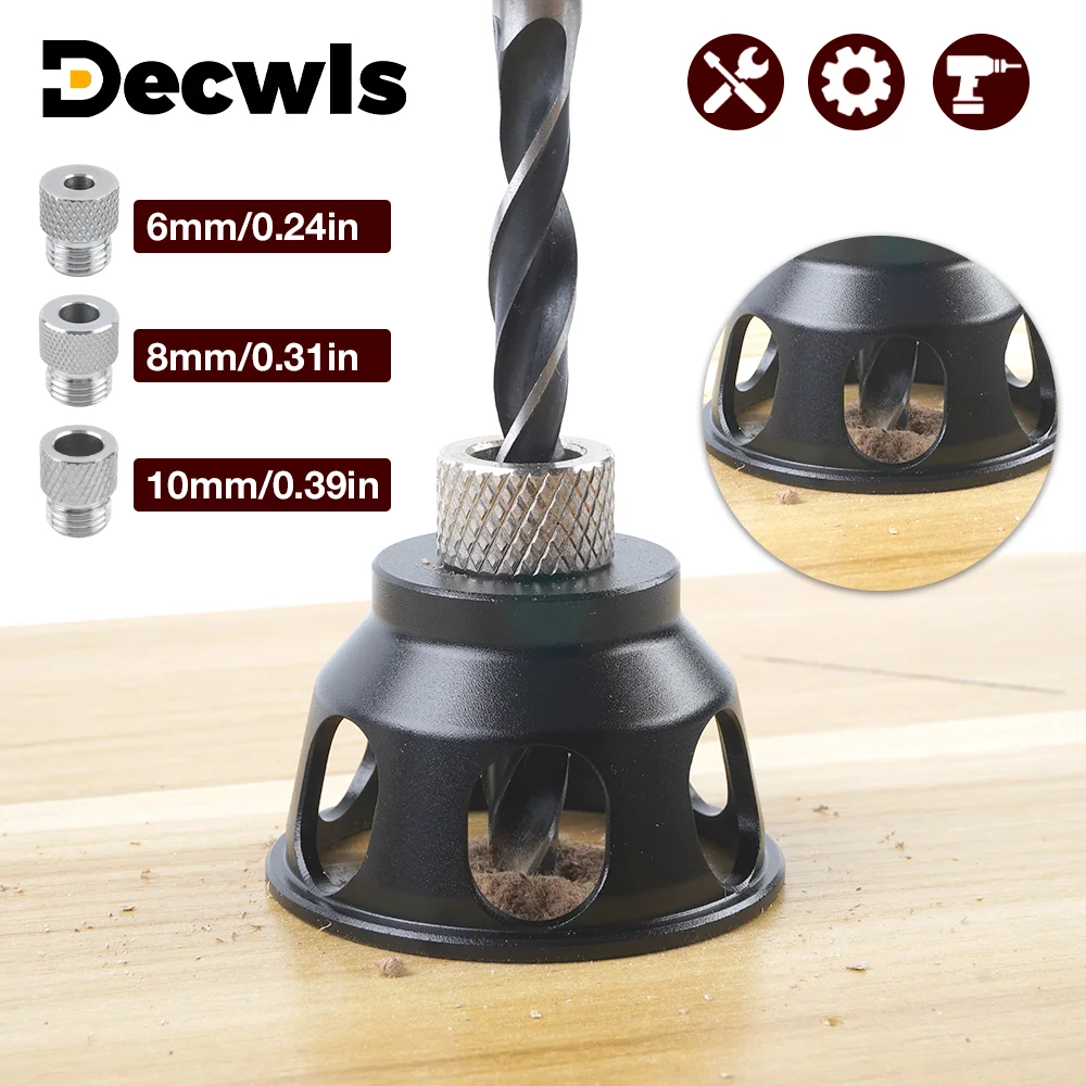 

Vertical Drill Hole Guide Locator Aluminum Alloy Drill Hole Tenon Locator, Home 6mm/8mm/10mm Woodworking Auxiliary Punching Tool