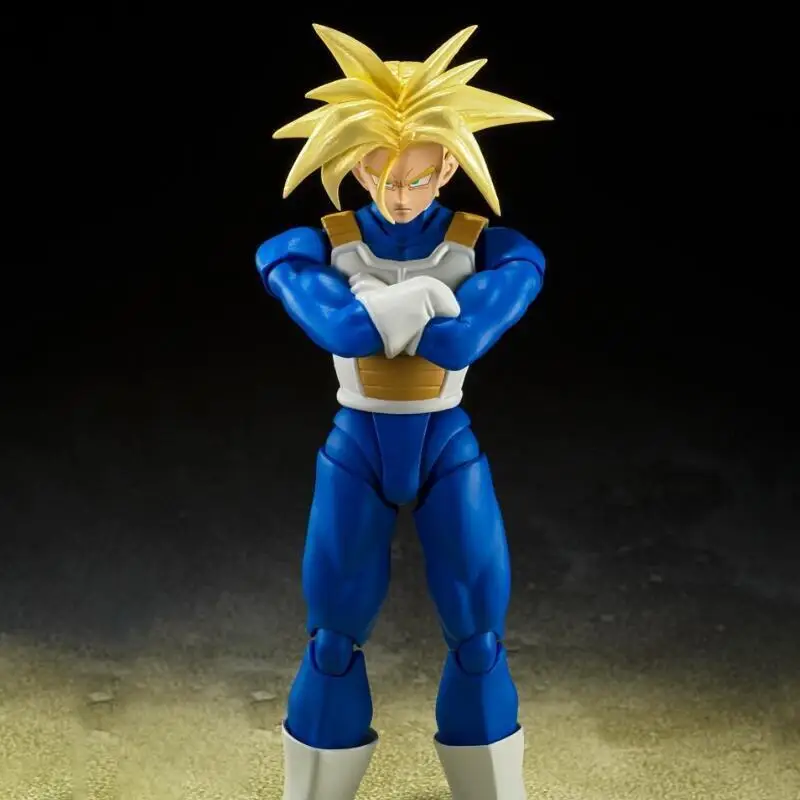 

13cm Genuine Bandai SHF Dragon Ball Z Trunks Super Saiyan Hidden superpower Anime Action Figure Model Toys Gift for Birthday