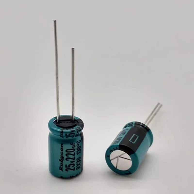 10 pezzi/100 pezzi Rubycon serie RX30 25V220uF 8X11.5mm resistente alle alte temperature - Condensatore elettrolitico in alluminio 220uF/25V