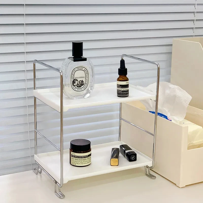 

Cutelife Nordic White Metal Plastic Storage Shelf Home Decor Organization Cutlery Shelf Ins Bathroom Kitchen Accessories Shelf