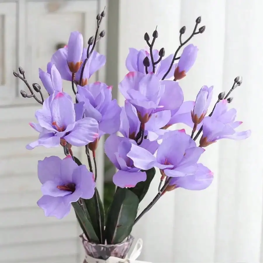 5 Gabeln 20 Köpfe Künstliche Blumen Herbst Magnolia Home Decor Blumendekoration Gefälschte Weihnachten Hochzeit Zubehör Home Decor – Detail 6