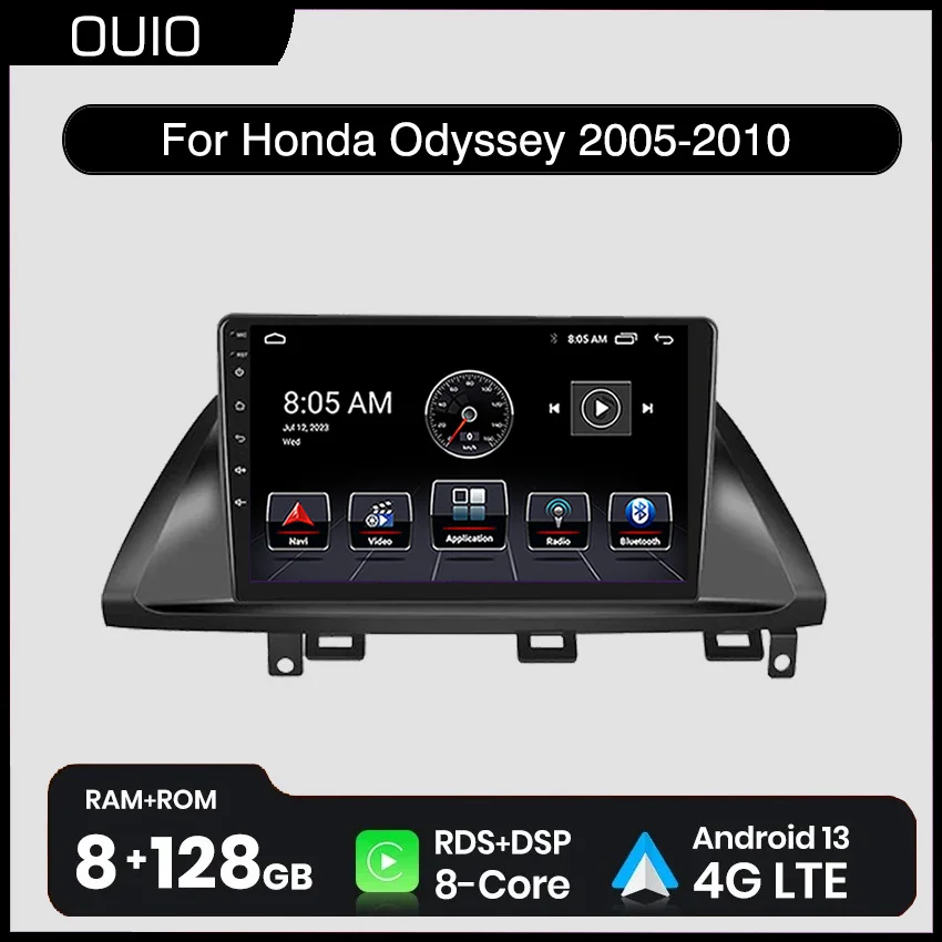 ホンダ オデッセイ 2005-2010 US版用 8GB+128GB Carplay対応カーステレオ マルチメディアプレーヤー Android Auto GPSナビゲーション 2DIN