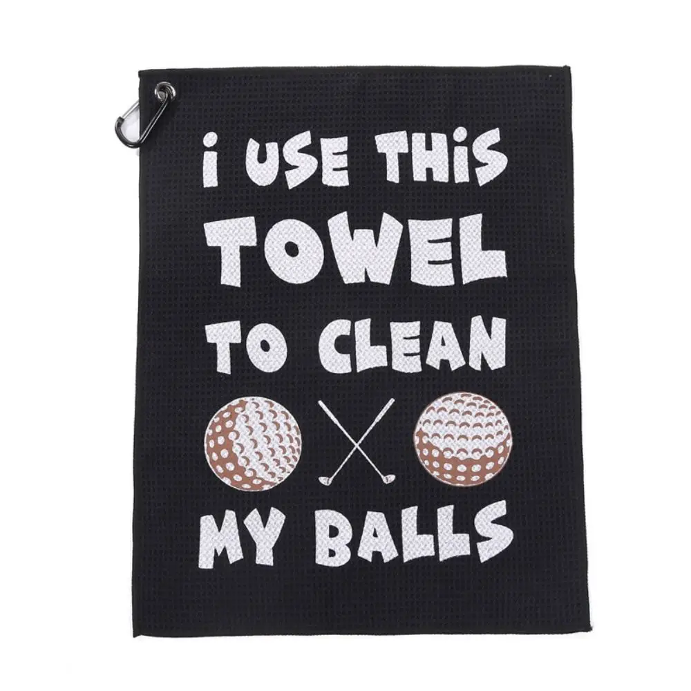 Color Printed Golf Towel Super Absorbent Soft Skin Dry Towels Golfer With Carabiner Comfortable Golf Cleaning Tools Golf Course