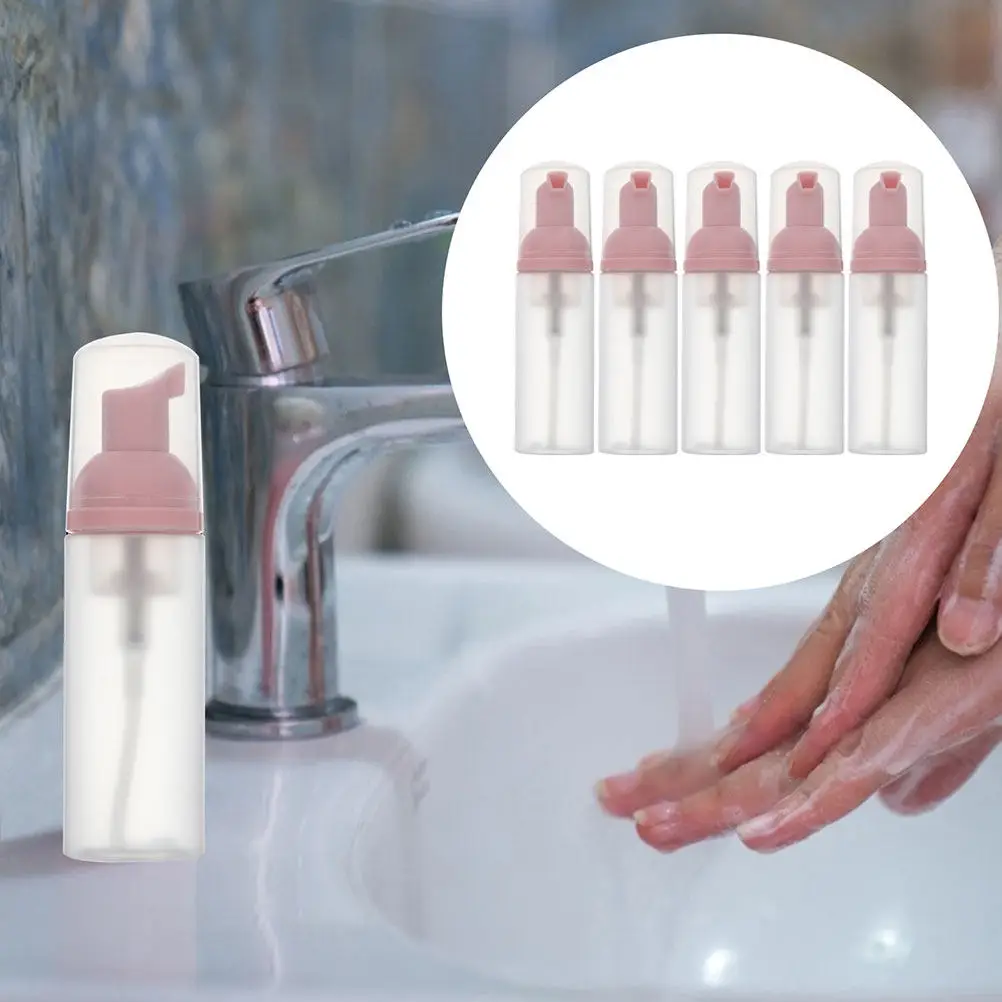 5pcs Foam Bottle Portable Reusable Plastic Mousse Dispenser For Travel Shampoo Shower Gel Sub Container Refillable Hand Soap