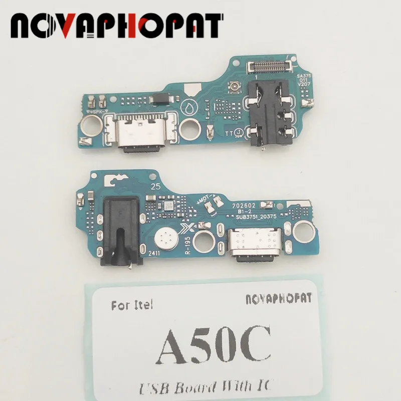 For Itel A50C USB Dock Fast Charger Port Audio Jack MIC Flex Cable Charging Board With IC