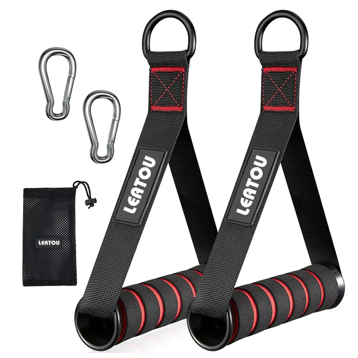

D-Ring Metal Gym Handles Grip Workout Heavy Duty Cable Machine Handle with Hook Resistance Bands Fitness Accessories Gym pin