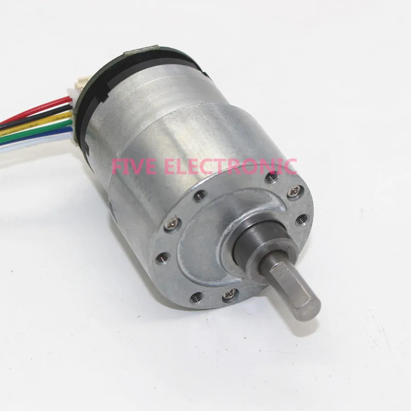 6V JGB37-520 DC Gear Motor With Coder/Speed Measurement Metal Gear Large Torque Long-Life. For Self-Balancing Car/DIY Models