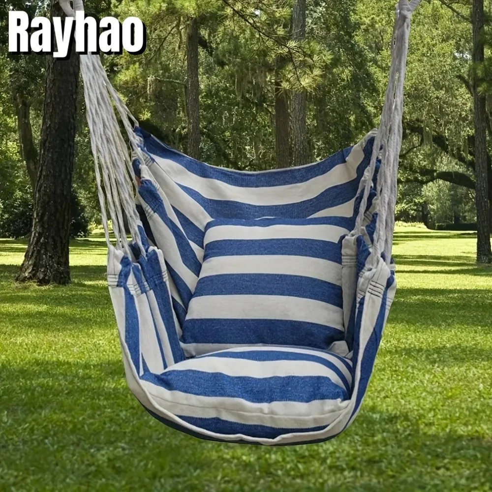 

Outdoor Garden Leisure Hammock Hanging Chair Swing Indoor Anti Rollover Slip Canvas Hammock Student Dormitory Camping Travel