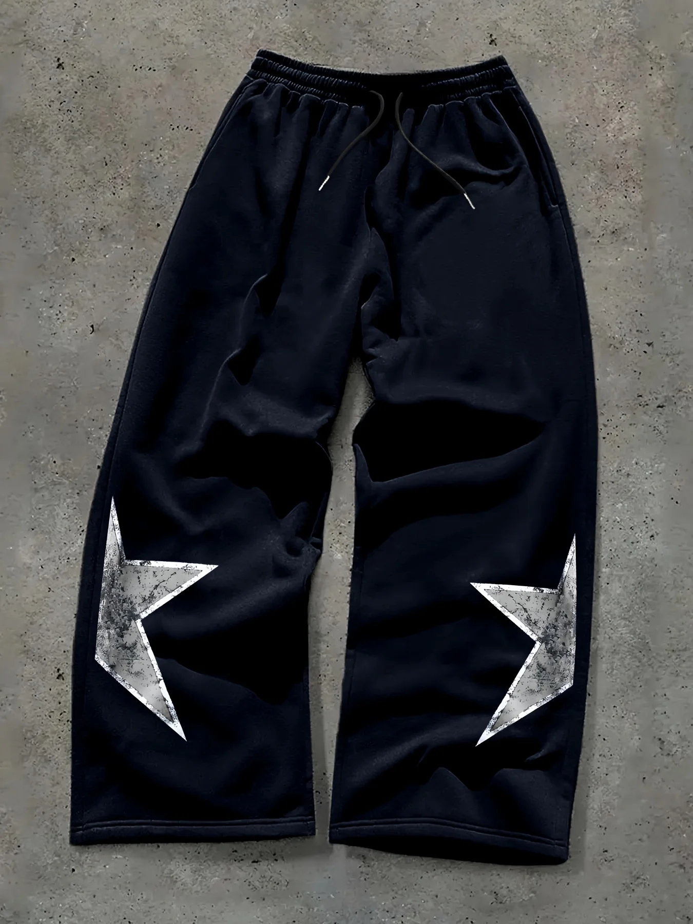 

Модные спортивные брюки с принтом в виде пятиконечной звезды и завязками на талии, повседневные, удобные и подходящие для ежедневной носки.