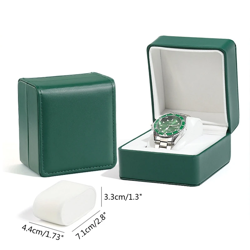 Single Wooden Wrist Watch Box PU Leather Watch Box Single Display Luxury Storage for Case For Wristwatches for Smart Wat image 5