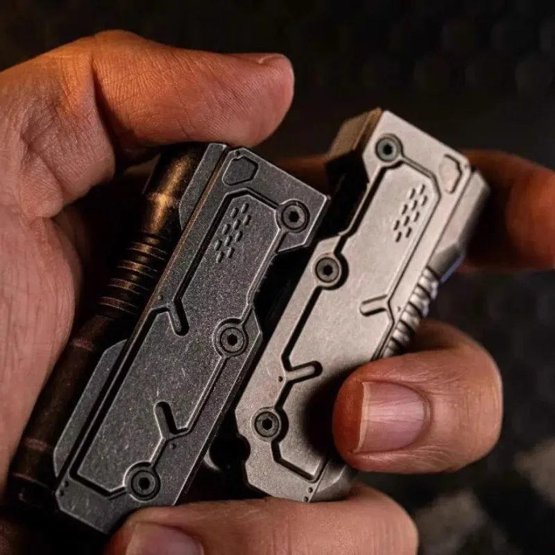 Maschine Soul Proxy Pull Bolt EDC Impact Mechanische Metall Fingertip Push Card Dekompression Desktop Spielzeug