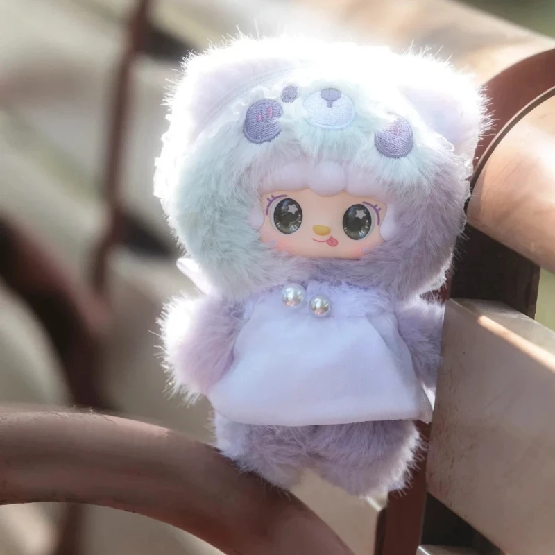 Yooki الدب الصغير خطة الإنارة الفينيل أفخم صندوق أعمى صغير لطيف لينة محشوة دمية على شكل حيوان حقيبة قلادة العصرية لعبة ديكور هدية