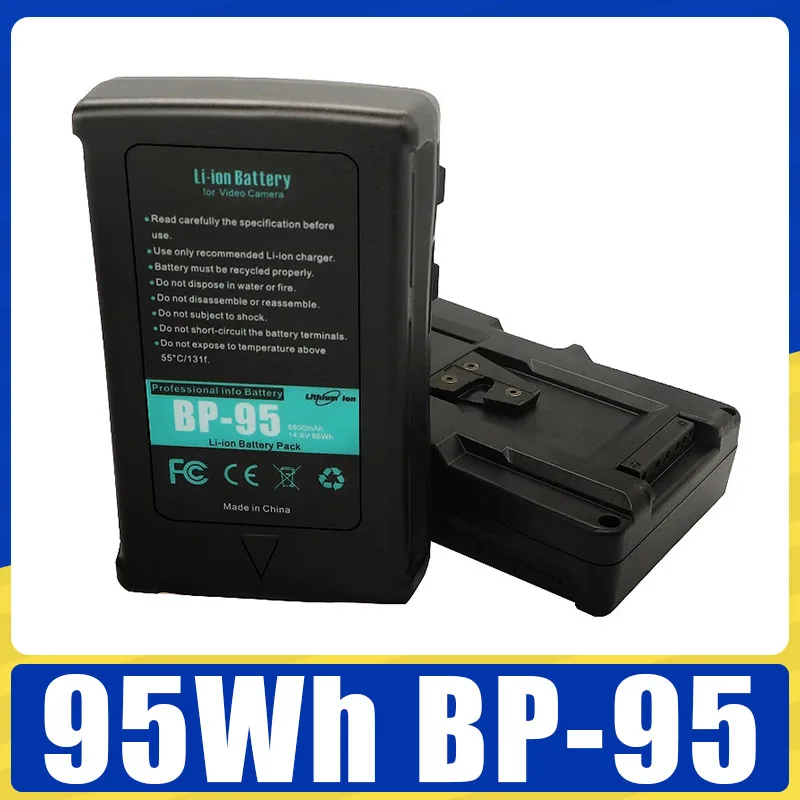 

95 Втч BP-95 6600 мАч V-образная батарея/V-Lock для видеокамеры Sony, видеокамеры, вещательной видеолампы, перезаряжаемой батареи Blackmagic