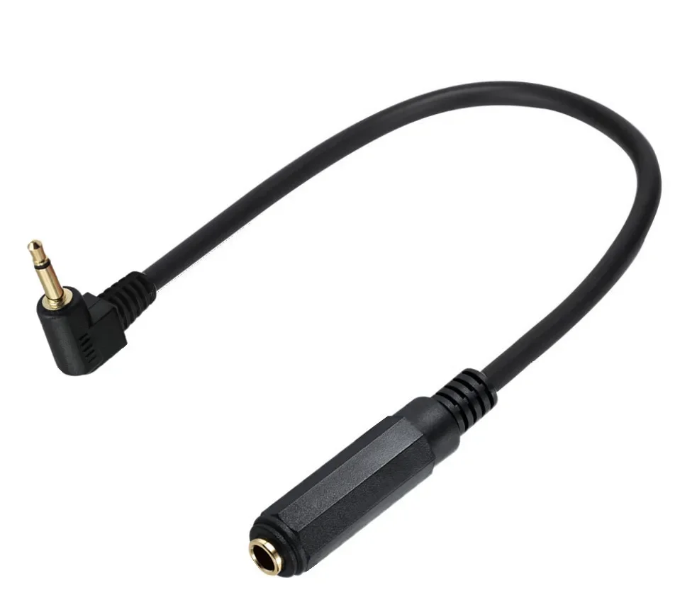 Cable 6.35mm Female Jack to 3.5mm Mono Male Socket Headphone Extension Mono Channel Cable 0.3m