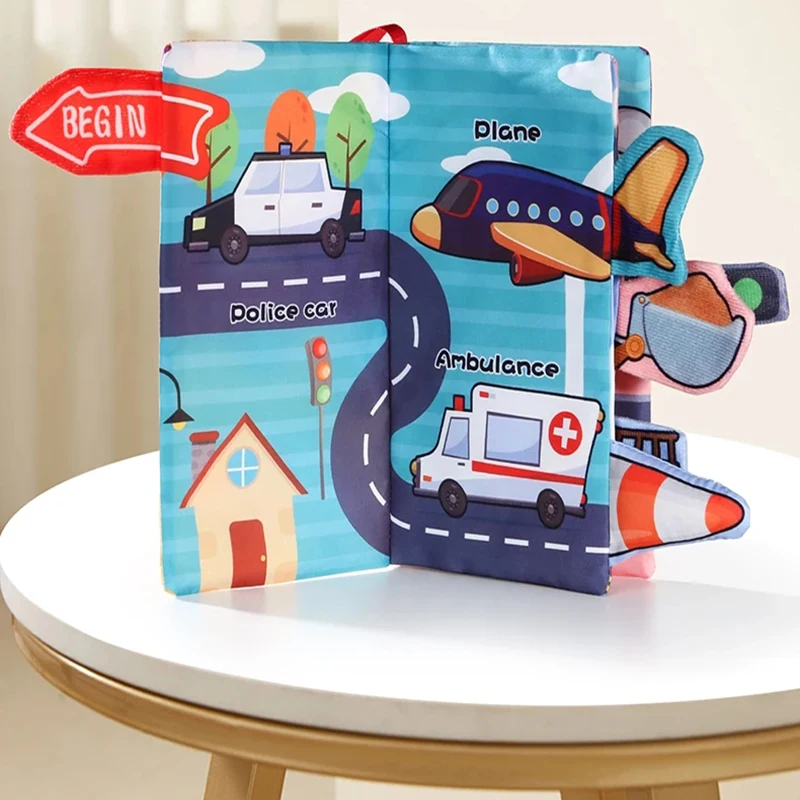 Early Education หนังสือผ้าสําหรับทารกและเด็กวัยหัดเดิน 0-3 ปีหางของทารก Biteable หน้า Soft Book สําหรับทารกการเรียนรู้และความสนุกสนาน