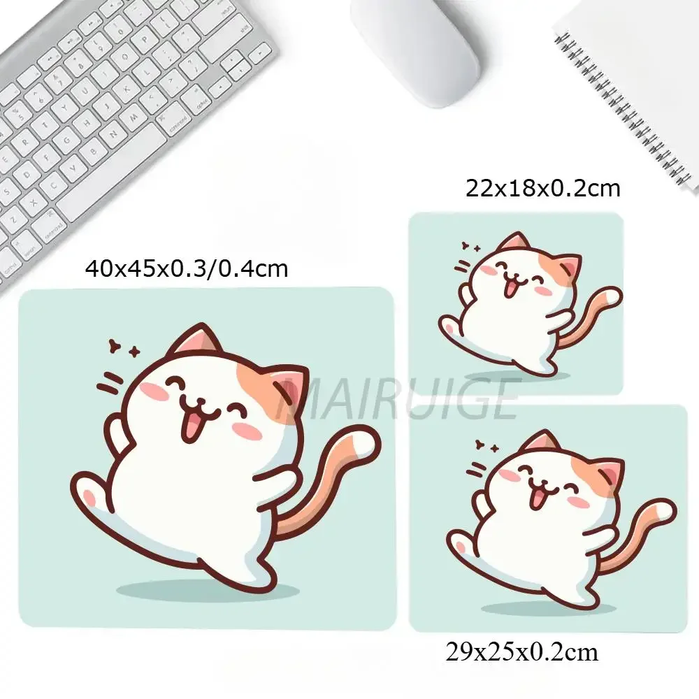 Alas Mouse Anak Kucing Lucu Lucu 40X45Cm Alas Meja Permainan Kantor Komputer Persegi Besar Alas Mouse Karet Antiselip Alas Meja Dekorasi Kecil